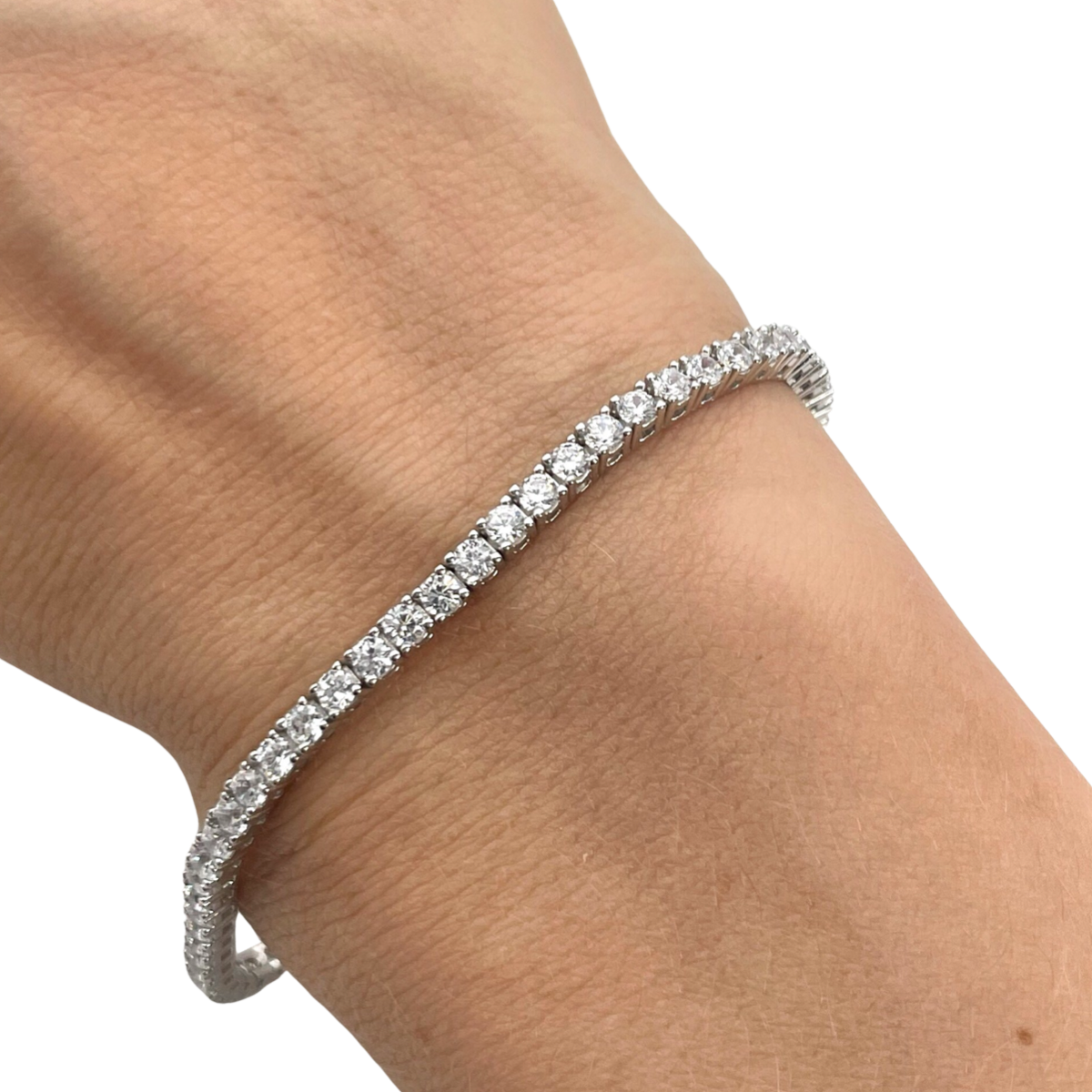 Silver Tennis bracelet with zircons